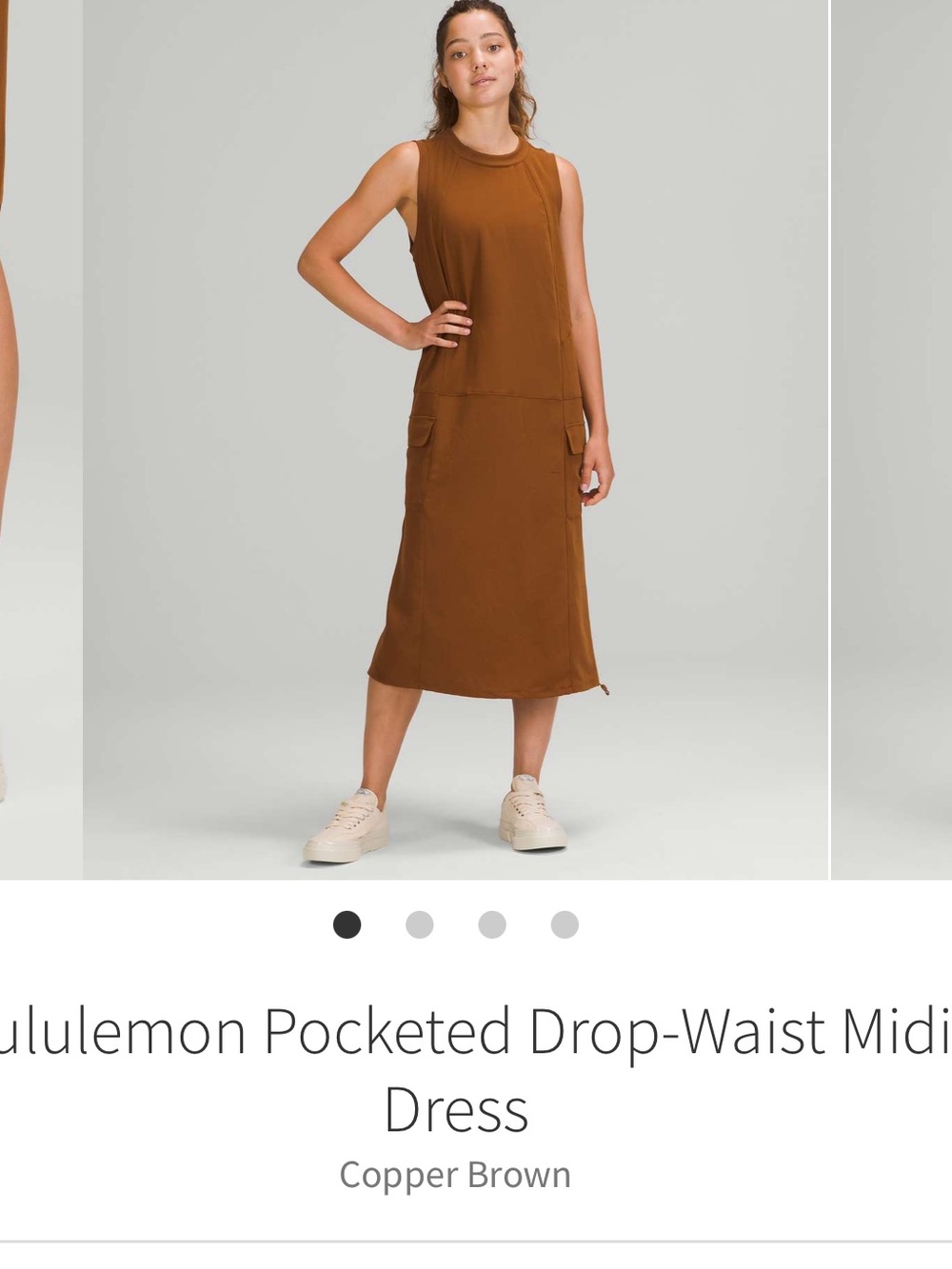 Lululemon Sleeveless Shift Dress in Rust Brown